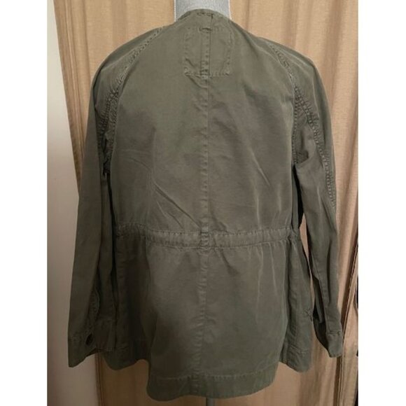 BANANA REPUBLIC Green Classic Cotton Utility Jacket with floral embellishments - Picture 3 of 7